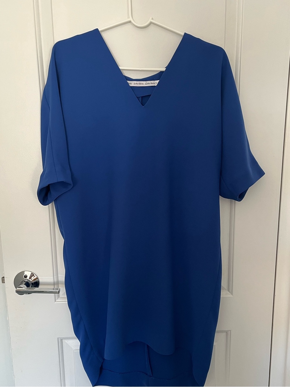 & Other Stories Cobalt Blue V-Neck Shift Dress